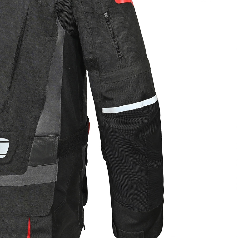 BELA CROSSROAD EXTREME WP Moto Têxtil Casacos Preto Antracite Vermelho - Imagem traseira direita da Casacos