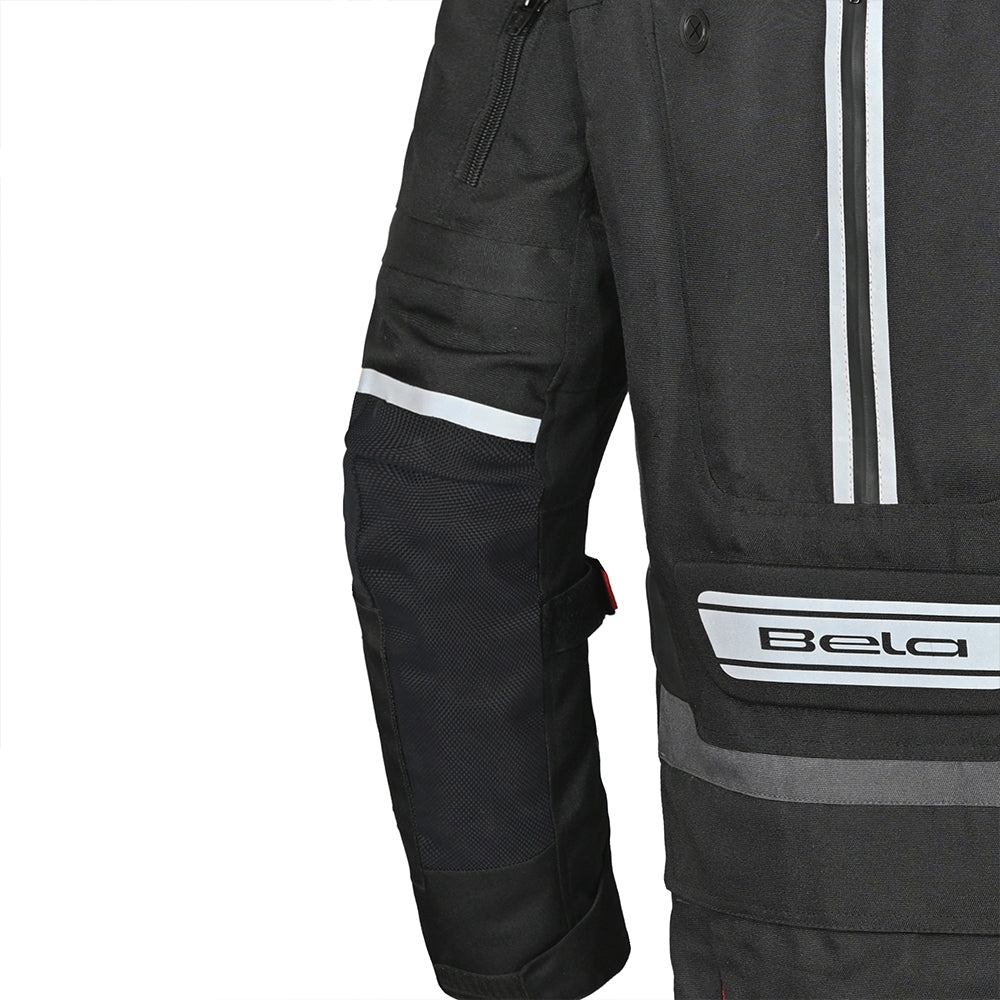 BELA CROSSROAD EXTREME WP Moto Têxtil Casacos Preto Antracite Vermelho - Imagem traseira esquerda da Casacos