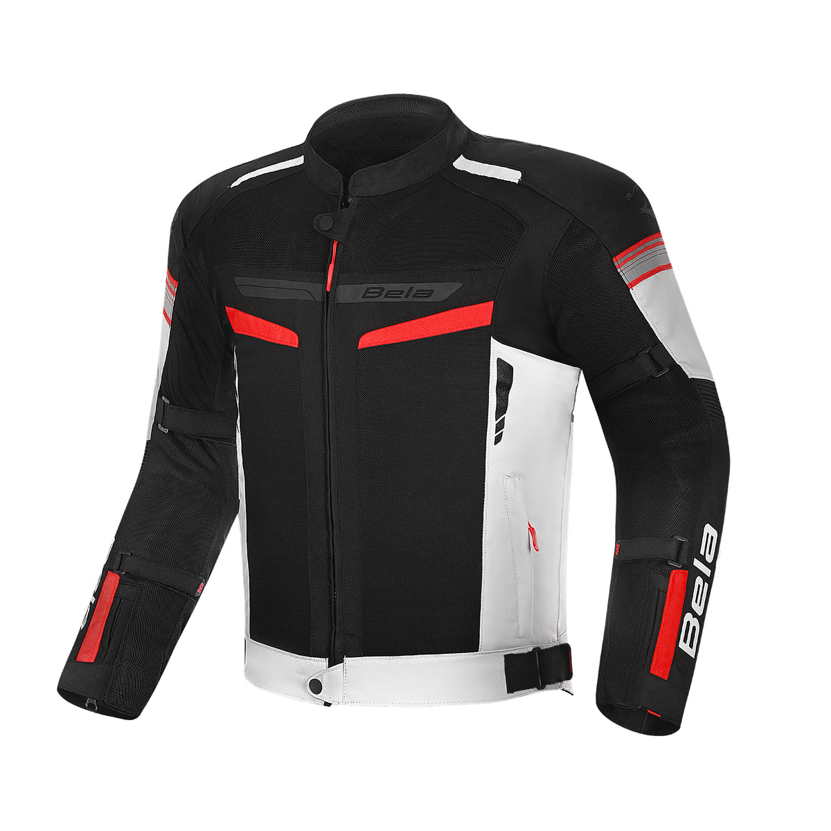 BELA SPRINTER Motorcycle Textile Jacket Ice Black Red