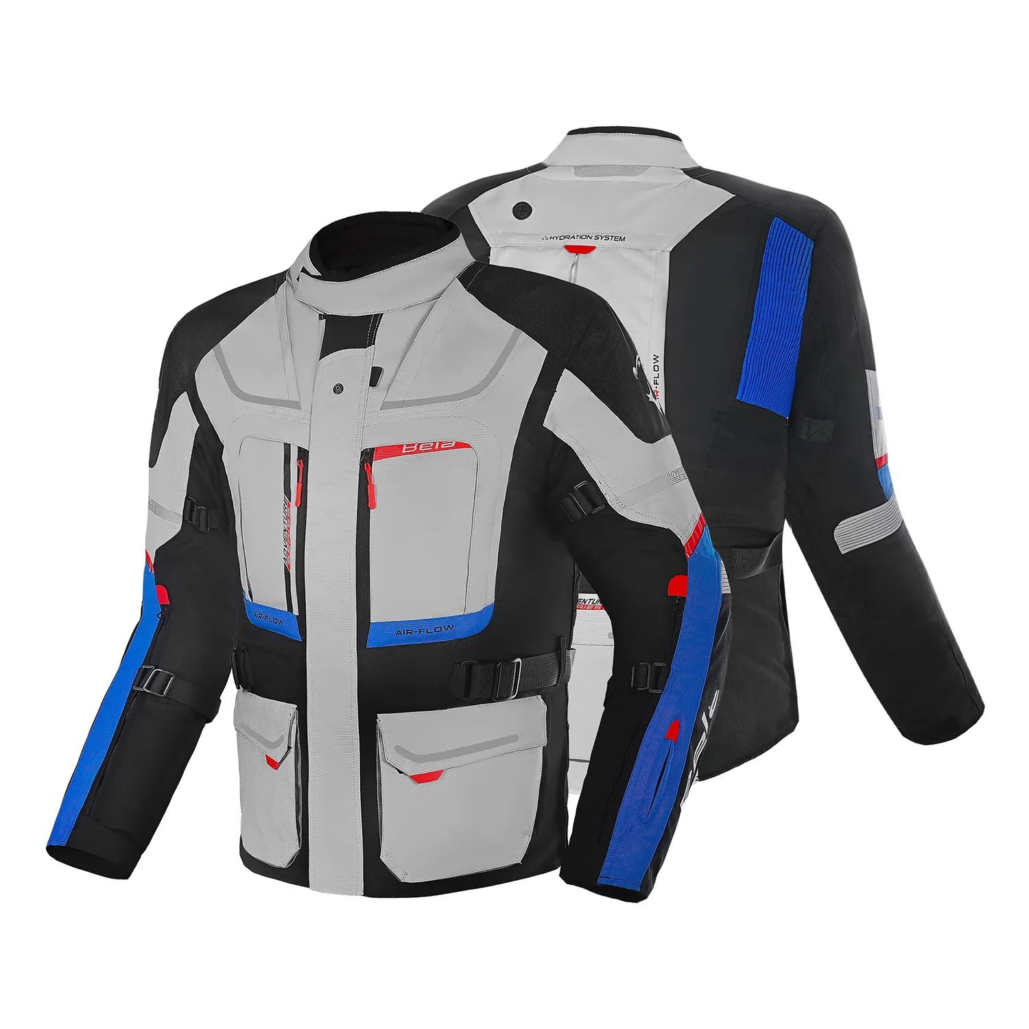 Beautiful Transformer 3 in 1 Motorcycle Jacket Gray Black Blue – 2 – Maximomoto PT
