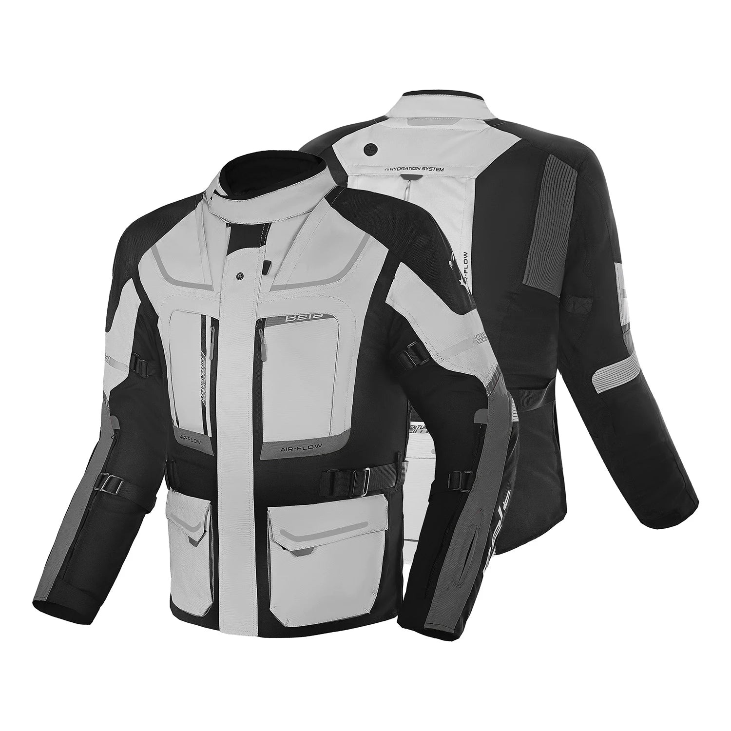 BELA TRANSFORMER 3 IN 1 Casacos De Moto Homem Textil Gelo Cinza Preto – 2 – Maximomoto PT