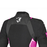 BELA ELANUR Women's Motorcycle Textile Jackets Black Anthracite Pink