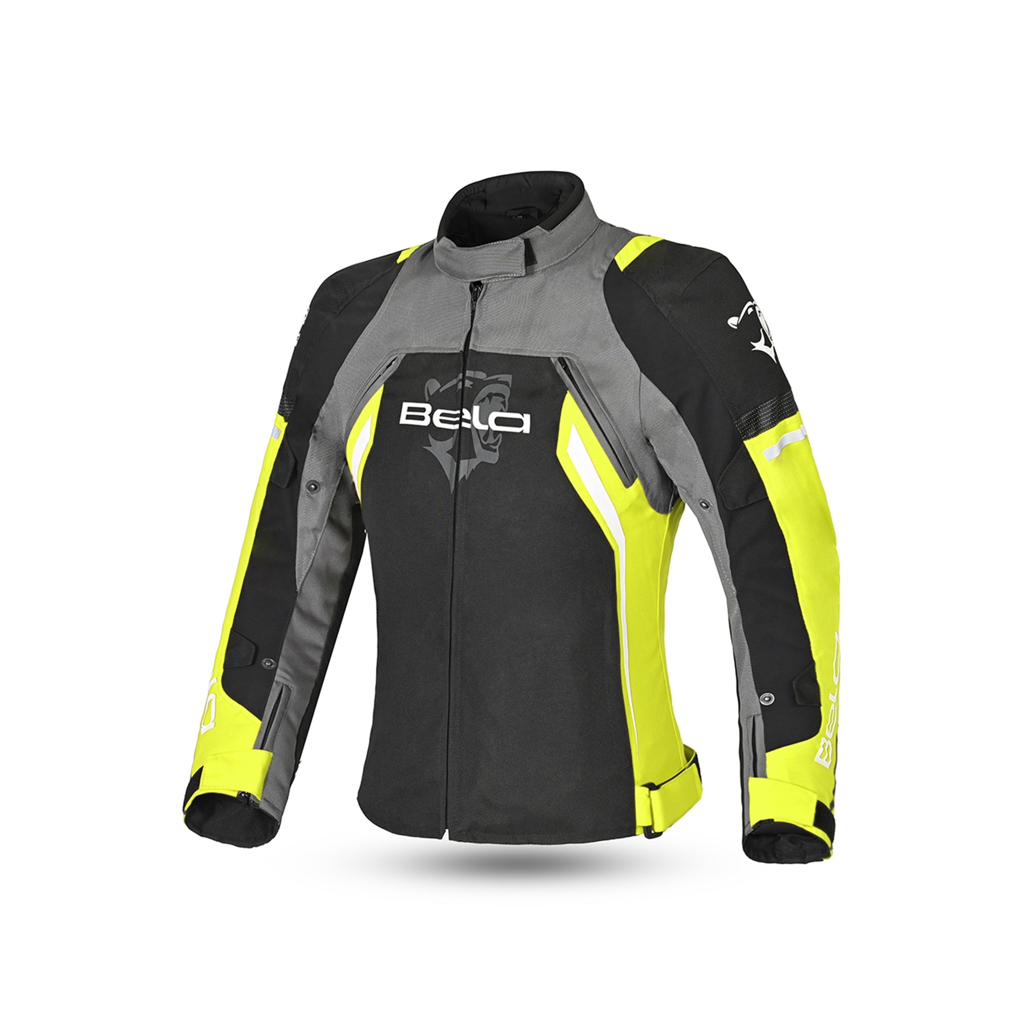 BELA ELANUR Moto Senhora Textil Casacos Preto Antracite - Imagem frontal da Casacos 