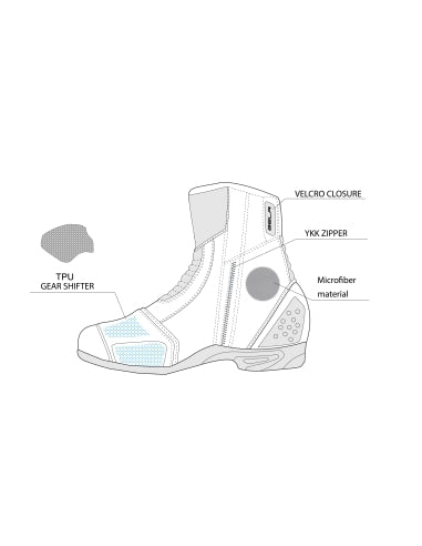BELA FASTER 2.0 Moto Botas Preto Amarillo Fluor - Imagem vetorial 2 de botas