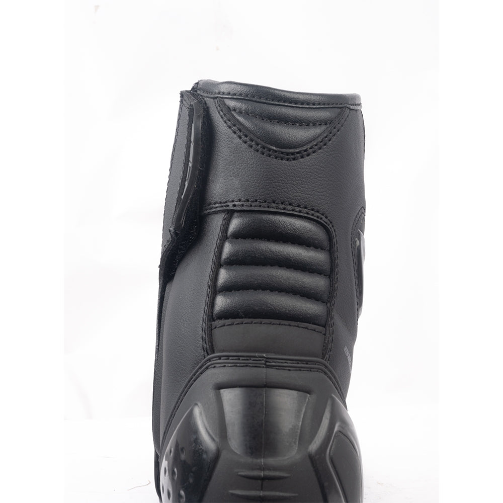 BELA FASTER 2.0 Moto Couro Botas Preto Cinza - Imagem do verso de Boots