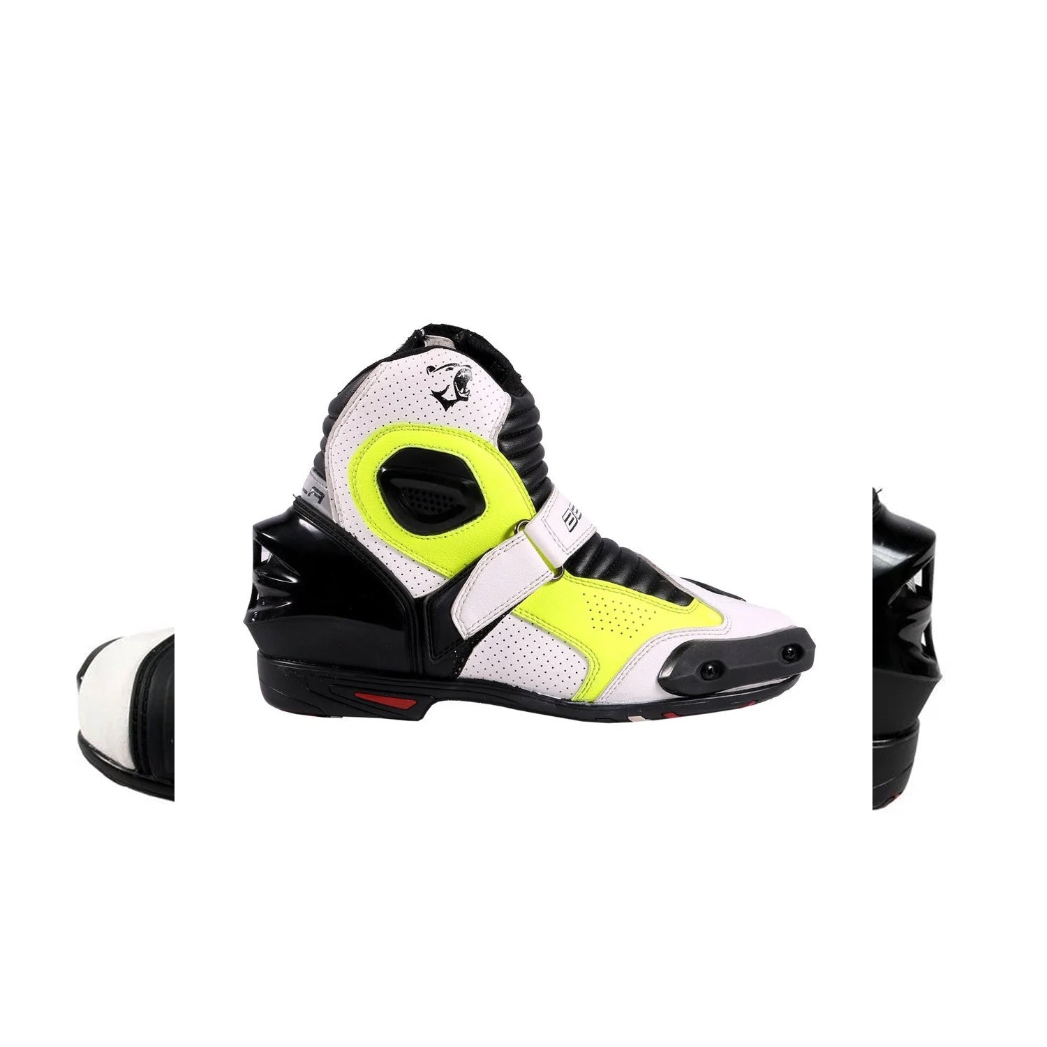 BELA FASTER Botas De Moto Couro Branco Fluor Amarelo – 3 – Maximomoto PT