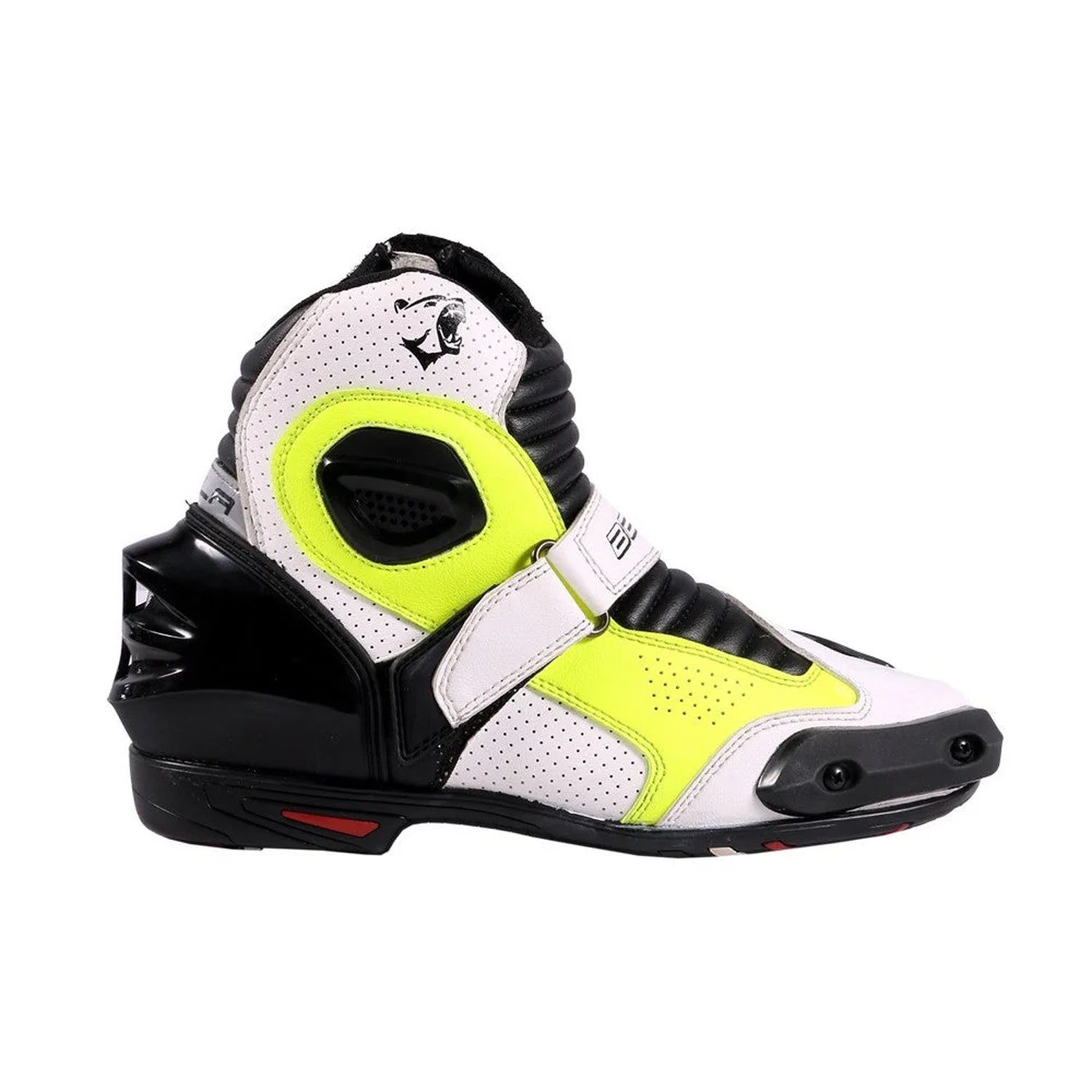 BELA FASTER Botas De Moto Couro Branco Fluor Amarelo – 2 – Maximomoto PT