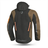 BELA FIRE FLY Moto Capuz Preto Oliva Verde Laranja - Imagem traseira da ja Casacos