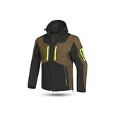 BELA FIRE FLY Moto Capuz Preto Verde Oliva Amarelo - Imagem frontal da Casacos 