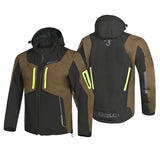 BELA FIRE FLY Moto Capuz Preto Verde Oliva Amarelo Fluorescente - Imagem dupla de Casacos