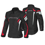 BELA HIGHLAND Moto Senhora Casacos Preto Gelo Vermelho - Imagem dupla de Casacos