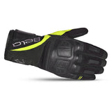 BELA HIGHWAY WINTER WP Moto Couro Luvas Preto Fluorescente Amarelo - Imagem do lado direito das luvas