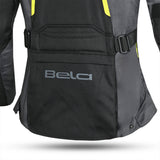 BELA HURRICANE 3EM1 Moto Senhora Casacos Preto Amarelo - Imagem central traseira da Casacos