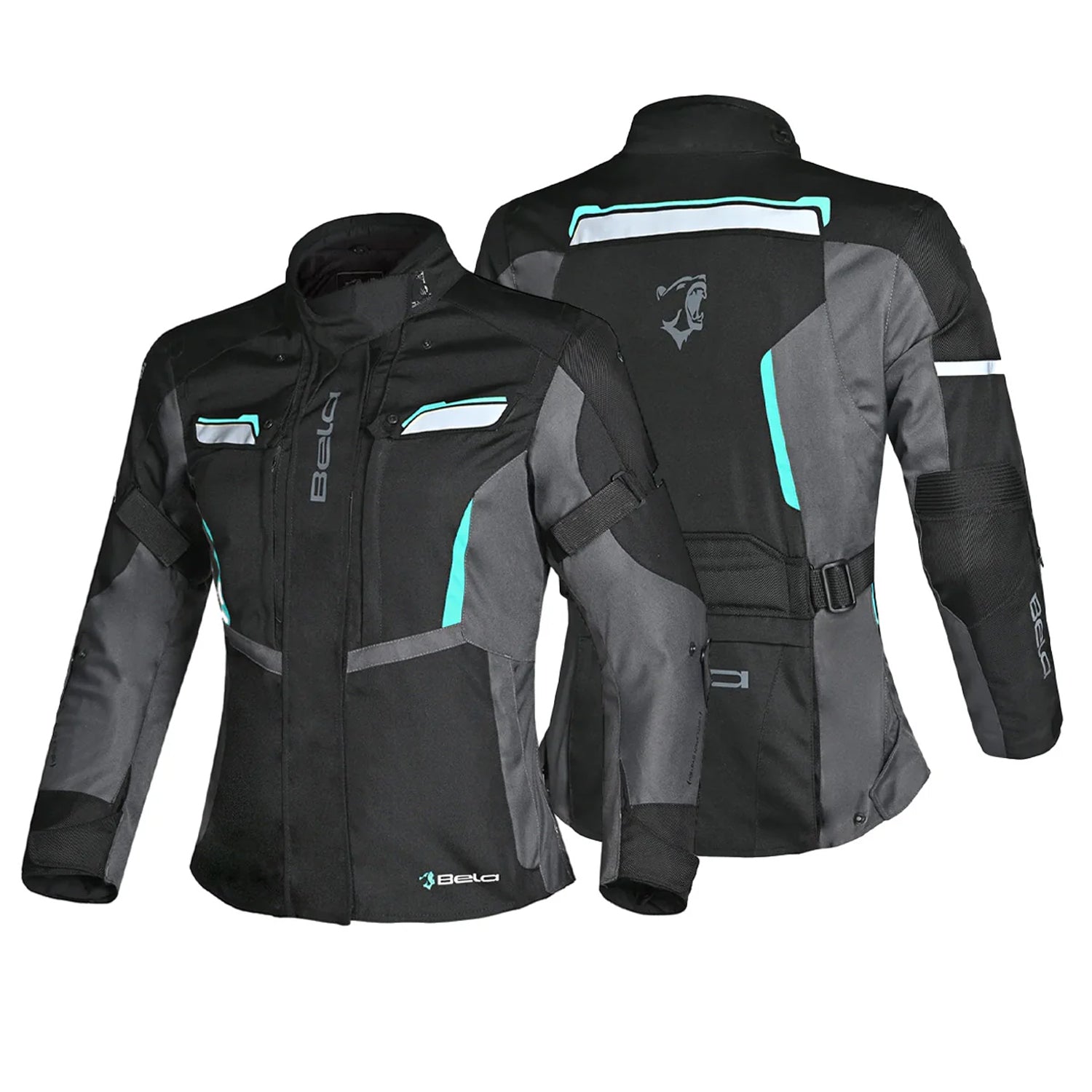 BELA HURRICANE 3 in 1 Women's Motorcycle Jacket Turquoise Black – 2 – Maximomoto PT