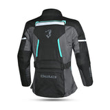 BELA HURRICANE 3 in 1 Women's Motorcycle Jacket Turquoise Black