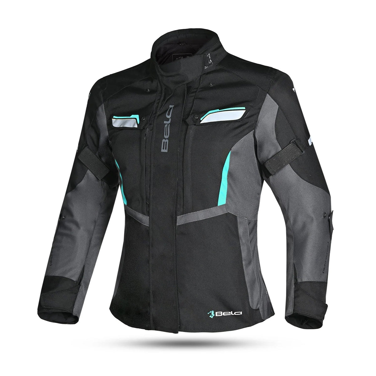 BELA HURRICANE 3 in 1 Women's Motorcycle Jacket Turquoise Black