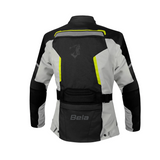BELA HURRICANE 3 in 1 Women's Motorcycle Jacket Black Gray Yellow