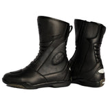 BELA HURRICANE WP Moto Couro Botas PretasBELA HURRICANE WP Moto Couro Botas Pretas - Imagem dupla de botas
