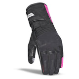 BELA IGLO WINTER WP Senhora Moto Luvas Textil Preto Rosa - Imagem frontal das luvas