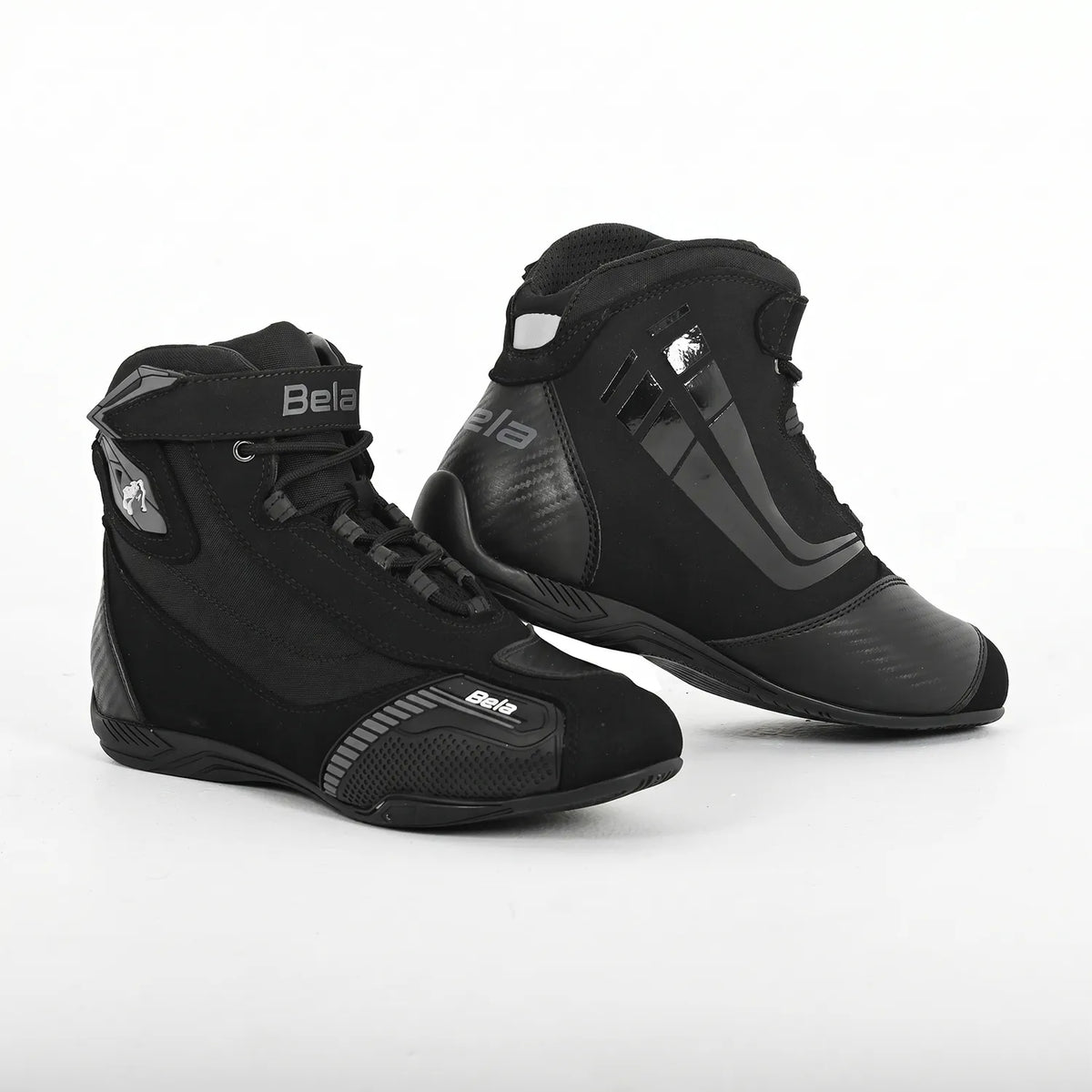BELA Kiva Men's Motorcycle Leather Boots Black Gray