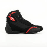 BELA KIVA Motorcycle Leather Boots for Men, Black and Red