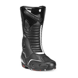 BELA LISTRADAS Moto Couro Botas Preto Branco - Imagem frontal da Boots