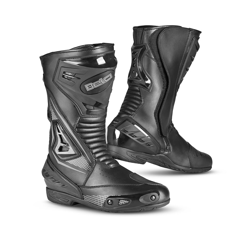 BELA MASTER Homem Moto Couro Botas Preto - Imagem dupla de botas