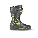 BELA MASTER Homem Moto Couro Botas Preto Fluorescente Amarelo - Imagem do lado direito de Boots