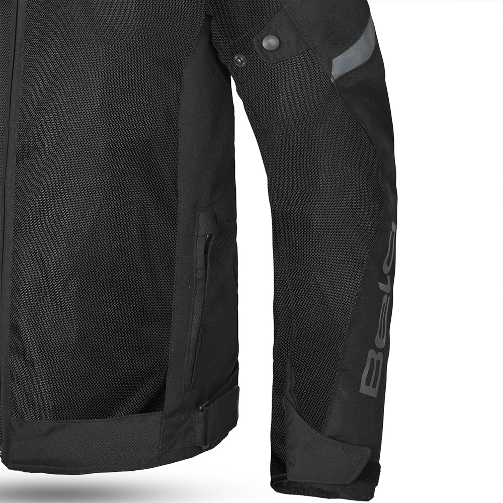 BELA MESH PRO Moto Homem Casacos Preto - Imagem frontal esquerda da Casacos