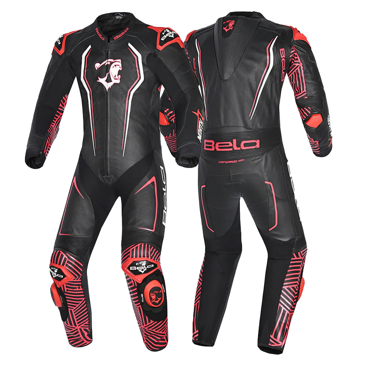 BELA MONO 1 PC NORTH STAR Moto Fatos Preto Branco Vermelho - Imagem dupla de ternos