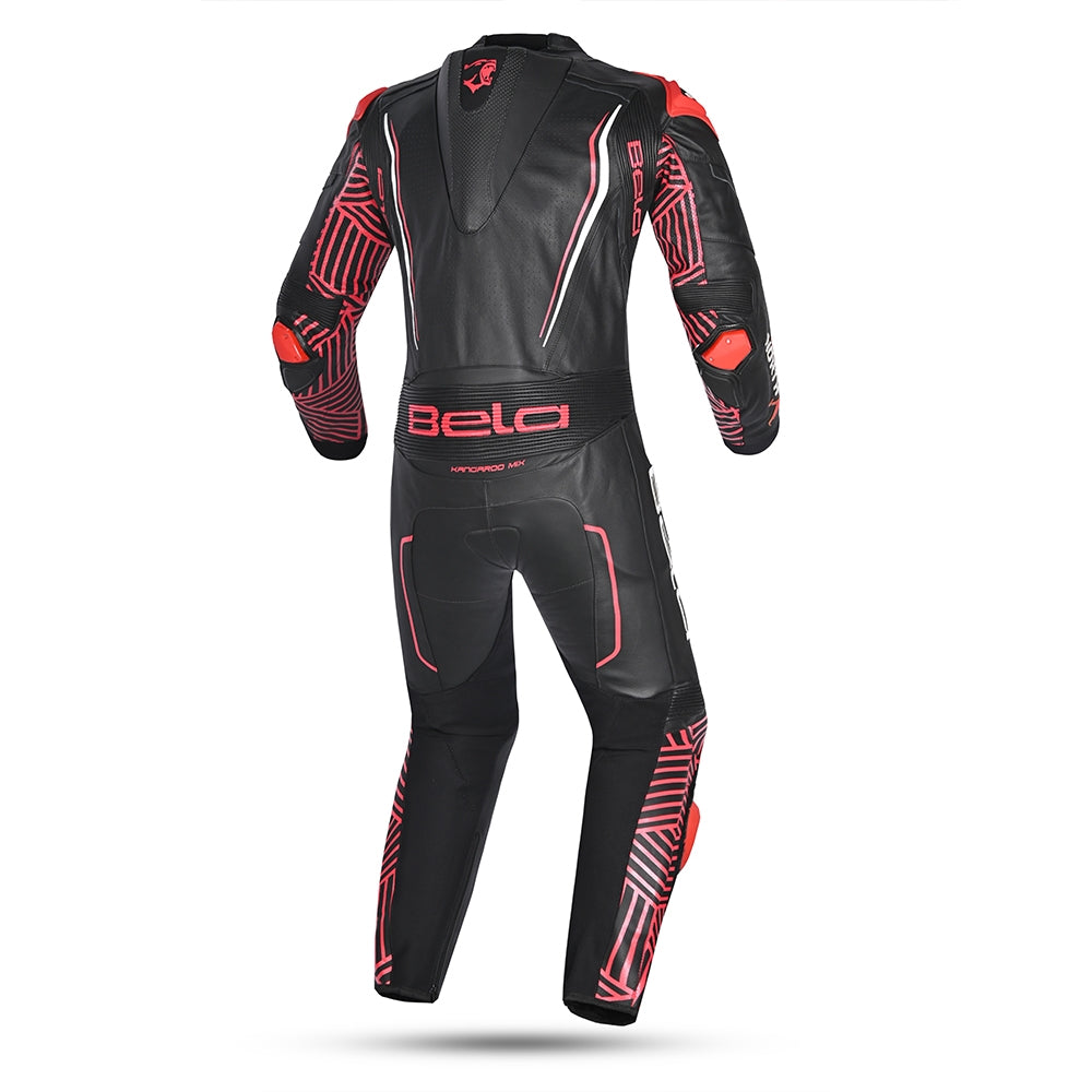BELA MONO 1 PC NORTH STAR Moto Fatos Preto Branco Vermelho - Imagem traseira do terno