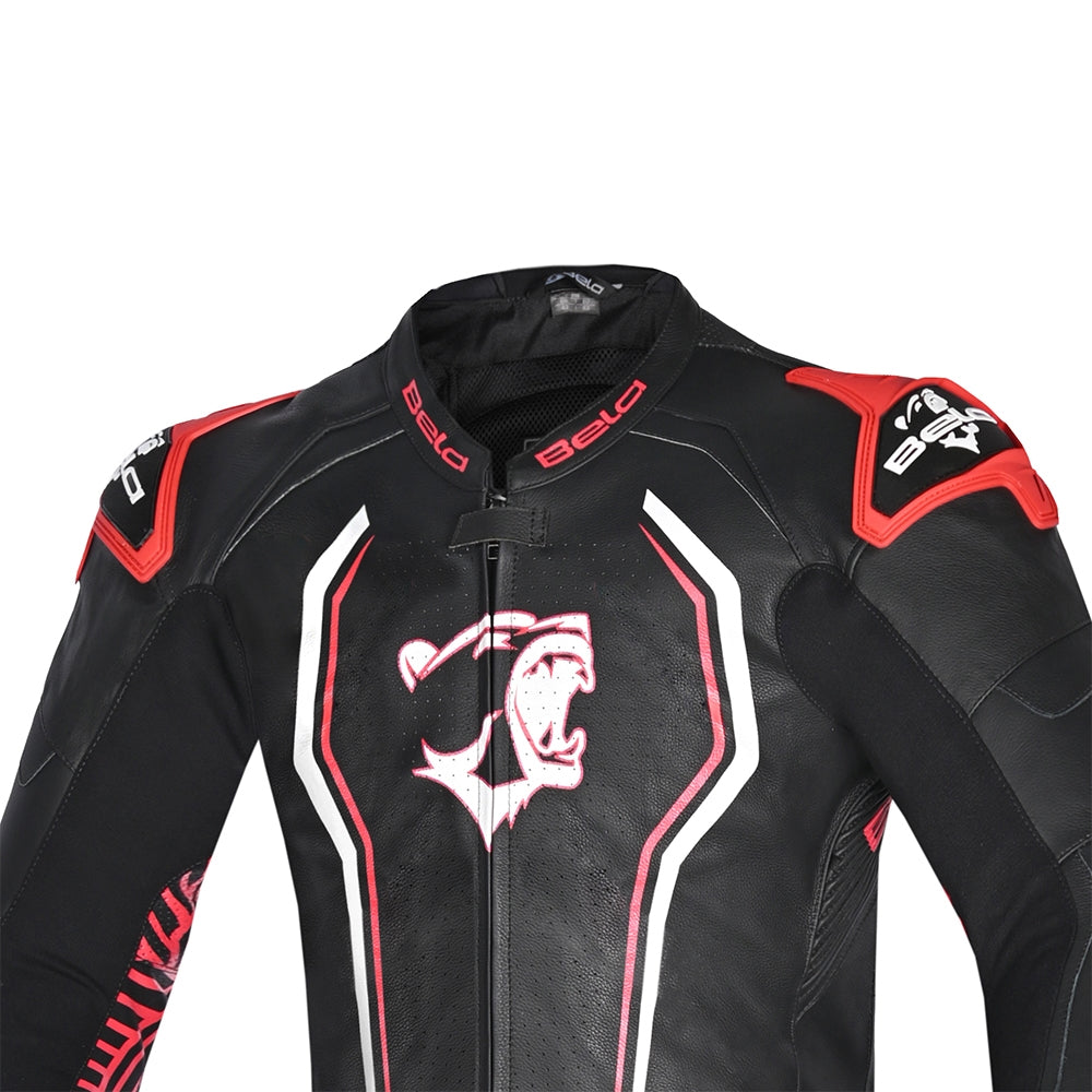 BELA MONO 1 PC NORTH STAR Moto Fatos Preto Branco Vermelho - imagem parte superior peito do terno
