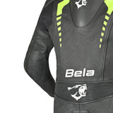 BELA MONO 1 PC ROLLOVER KIDS Moto Fato Preto Fluorescente Amarelo - Imagem superior direita do traje