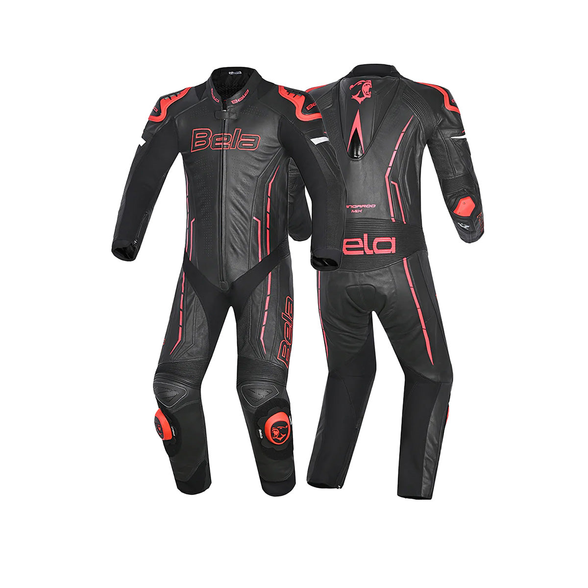 BELA MONO 1 PC Rocket Mix Kangaroo Moto Couro Fato Preto Vermelho