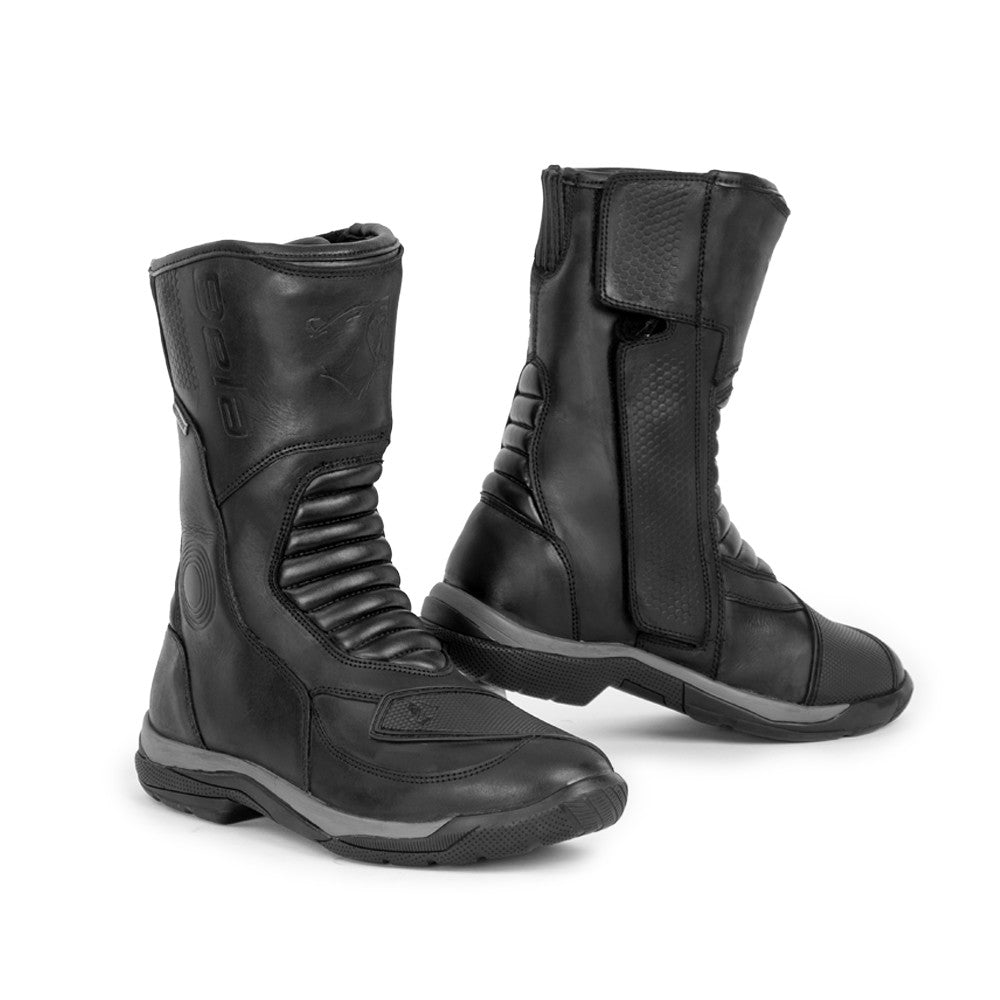 BELA NAVIGATOR ACE Turismo Moto Couro Botas Preto - Imagem dupla de botas