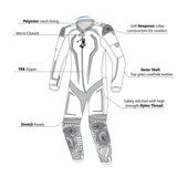 BELA NORTH STAR 1 PC Moto Fatos Branco Preto Verde - imagem vetorial 1 de terno