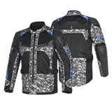 BELA ONSAKER Camouflage Motorcycle Textile Jackets Blue Black
