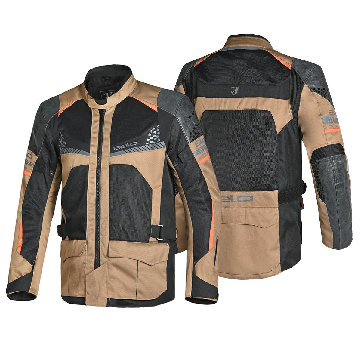 BELA ONSAKER Moto Textil Casacos Areia Preta Laranja - Imagem dupla de Casacos