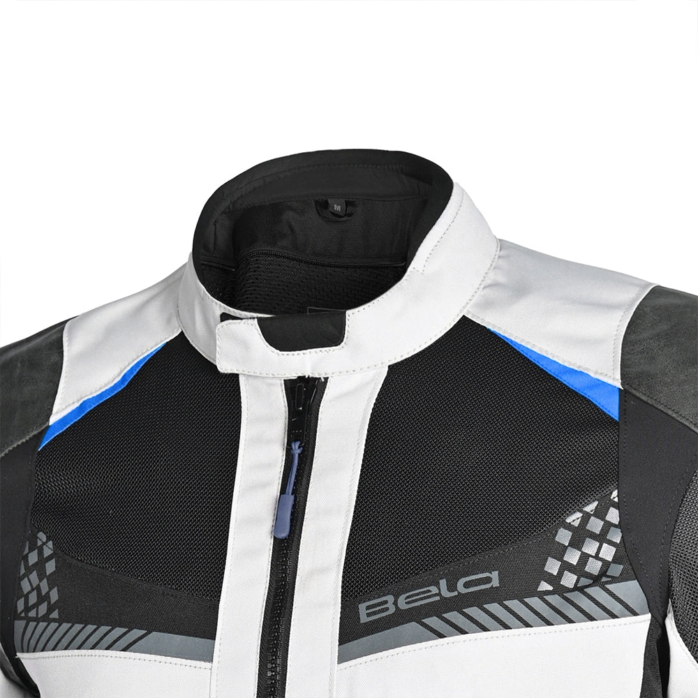 BELA ONSAKER Moto Textil Casacos Azul Gelo - Imagem frontal superior da Casacos