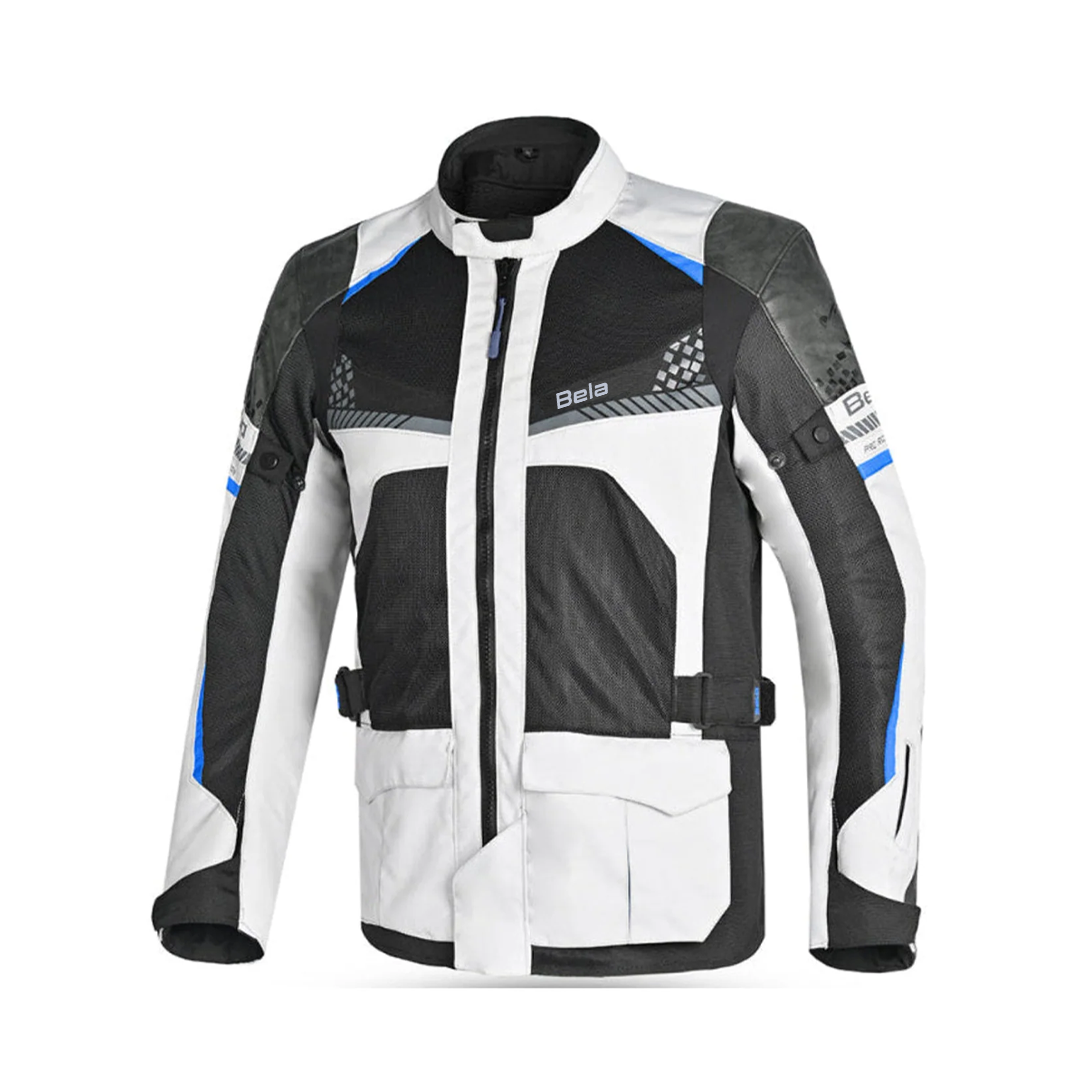 BELA ONSAKER Motorcycle Textile Jackets Ice Blue Black