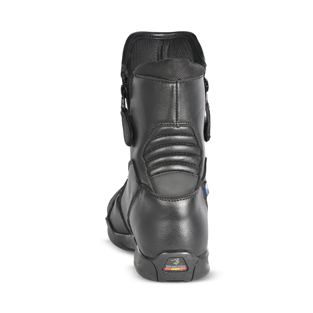 BELA RIO Motocicleta Couro Botas Pretas - Imagem do verso de Boots