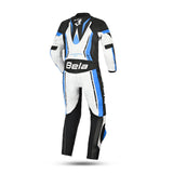 BELA ROCKET KIDS 1 PC Moto Fato Branco Azul Preto - Imagem traseira do terno