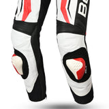 BELA ROCKET KIDS 1 PC Moto Fatos Branco Vermelho - Imagem do lado do joelho do terno