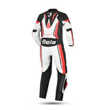 BELA ROCKET KIDS 1 PC Moto Fatos Branco Vermelho - Imagem traseira do terno