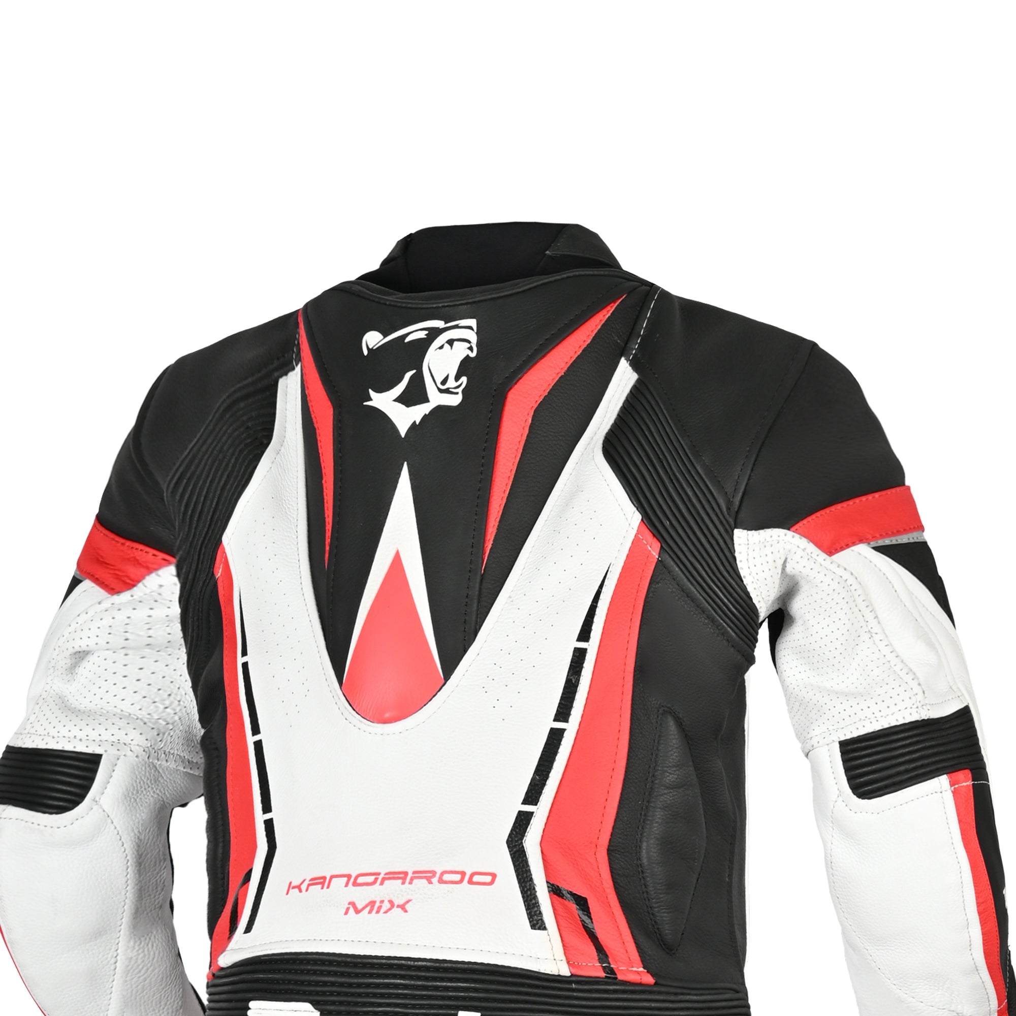 BELA ROCKET KIDS 1 PC Moto Fatos Branco Vermelho  Imagem da parte superior das costas do terno