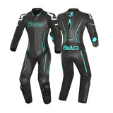 BELA ROCKET MIX 1 PC Senhora Moto Fato Branco Preto Azul