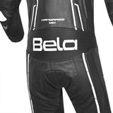 BELA ROCKET MIX KANGAROO 1 PC Moto Couro Fato Preto Branco - Imagem inferior do terno