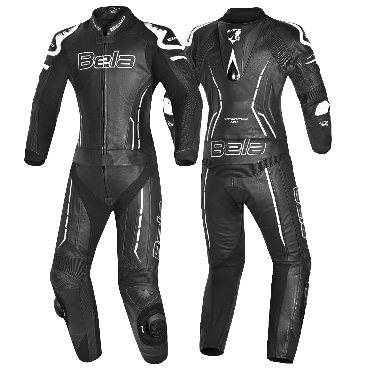 BELA ROCKET MIX KANGAROO 1 PC Moto Senhora Fato Preto Blanco - Imagem dupla de ternos