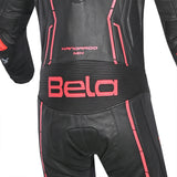 BELA ROCKET Mix Kangaroo 1 PC Moto Couro Fato Preto Vermelho - Imagem inferior do terno