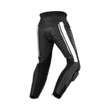 BELA ROCKET Moto Senhora Couro Calcas Preto Branco